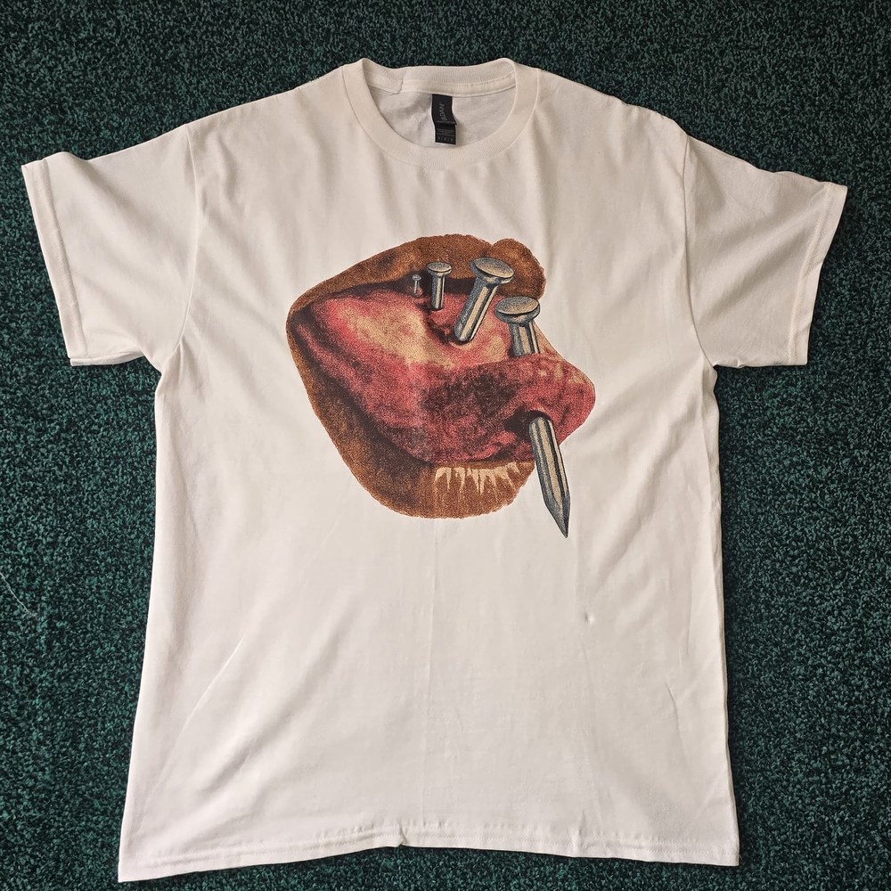 Gildan White Shirt with Artistic Design